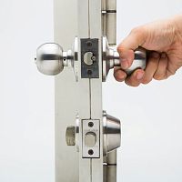 Contemporary door knob aluminum