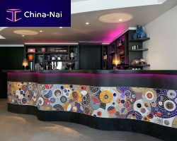 Bar counter by Mathilde Jonquireglassoakmetal