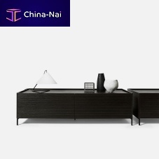 Contemporary sideboard Combi woodenpainted steelwith drawers
