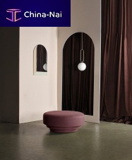 Contemporary ottoman CORNICEfabricindoorcustomizable color