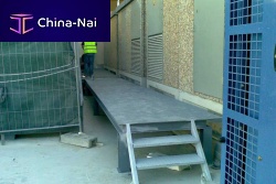 Steel walkway precastfixed