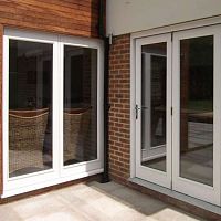 Entry door woodenbi-foldglazed