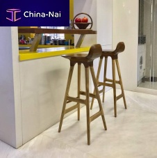 Traditional bar chair NALT indoorteakwith footrest