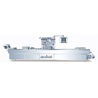 Vacuum thermoforming machine AKLS seriesroll-fedfor food packagingPLC-controlled
