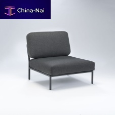 Contemporary fireside chair LEVELfabricaluminumgray