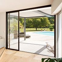 Sliding window pocket system for sliding glass doors