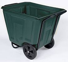 Galvanised steel waste container 76460for bulky waste2-wheel