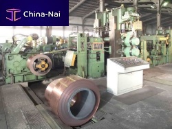 Copper strip leveling line