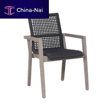 Contemporary chair COPENHAGUEgardenteakrope