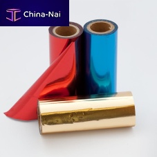 Gold-colored thermal transfer ribbon blueblack