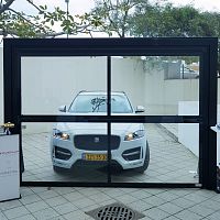 Folding patio door FULL GLASSgalvanised steeldouble-glazedsecurity