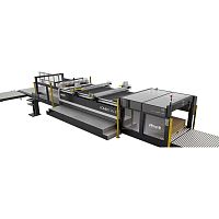 Fully-automatic cutting plotter KOMBO TAV-Rfor cardboardtextilewith conveyor
