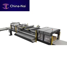Fully-automatic cutting plotter KOMBO TAV-Rfor cardboardtextilewith conveyor