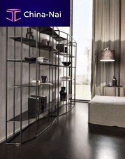 Contemporary shelf DIADEMAbrassironglass