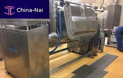 Steam industrial cooker batchwith mixer
