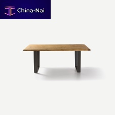 Contemporary table Cocoonoakmetal baserectangular