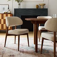 Contemporary chair Hyde indoorfabricsolid wood