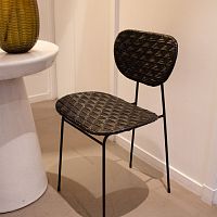 Vintage chair Kaiindoorrattanwrought iron base