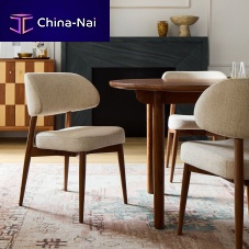 Contemporary chair Hyde indoorfabricsolid wood