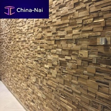 Interior wall-covering SIBAYAKteaksolid woodtextured