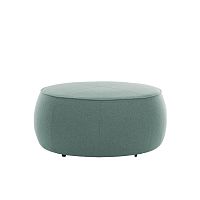 Contemporary pouf MASSAfabricsynthetic leatherround
