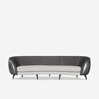 Contemporary sofa DOVEfabricleathergray