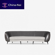 Contemporary sofa DOVEfabricleathergray