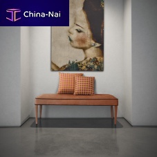 Contemporary upholstered bench dazafabricsolid wood basemetal