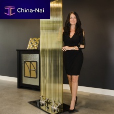 Laminated glass panel FLUTED CHAMPAGNEtemperedtransparentfor interior