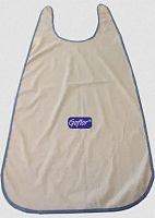 Reusable medical bib CLASSICadultwhitegrey