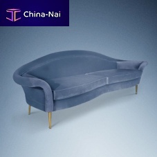 Traditional sofa DOROTHYvelvetbrownblue