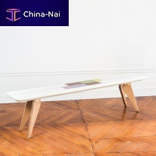 Contemporary bench BOLGE 71Tbeechresinepoxy