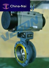 Butterfly valve pneumaticshut-offfor wastewater
