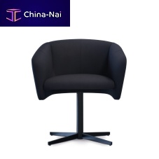 Contemporary armchair BAL CROSS 056fabricleathermetal
