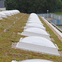 Flat roof rooflight SINGLE-UNITwith skylight frameglass