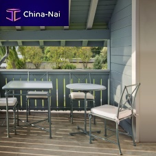 Traditional bistro table 1800lacquered aluminumaluminum baseround