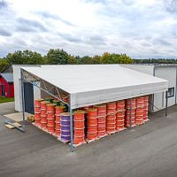 Galvanised steel canopy plasticinclinedcontemporary
