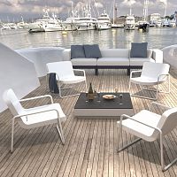 Contemporary armchair TIME OUT low-density polyethylene (LDPE)low-density polyethylene (LDPE)with footrest