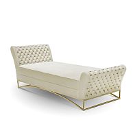 Contemporary daybed LUST fabricpolished brass baseindoor