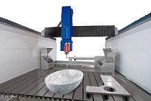 Rotary blade cutting center BAZ 3000for stoneblocksCNC