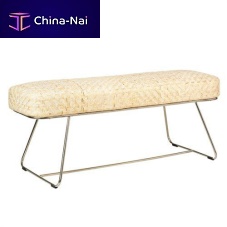 Contemporary bench CERAMrattanstainless steel