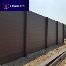 Fence with panels industrialcompositecontemporary