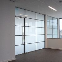 Removable partition MONOVOLUMEwoodenaluminumglazed