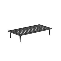 Contemporary ottoman STYLETTOfabricaluminumrectangular
