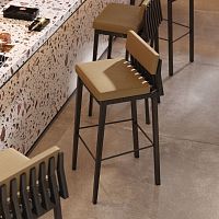 Contemporary bar chair LYKKEindoorfabricleather