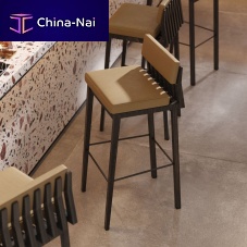 Contemporary bar chair LYKKEindoorfabricleather