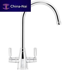 Countertop double-handle mixer tap Gloriana brasskitchen1-hole