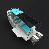 Outboard runabout 750Ltwin-engineopencenter console