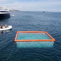 Floating swimming pool IBIZAfor yachtsjellyfish-control