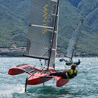 Foiling sailboat trimarandaysailercarbon